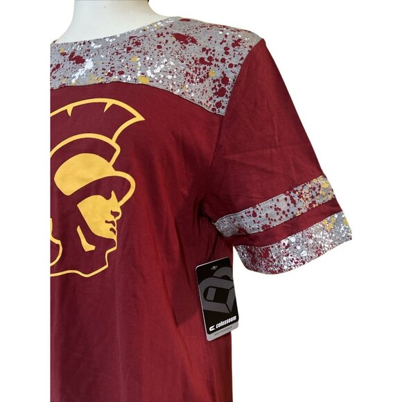 USC Trojans Splatter Paint SS Shirt Women's M Colosseum Athletics NEW - Picture 5 of 8